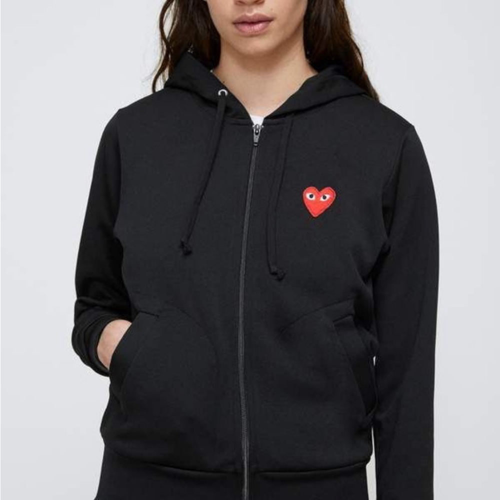 CDG Play women’s large zip hoodie EUC